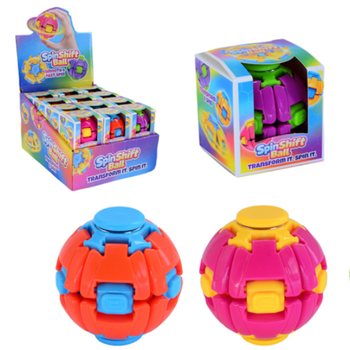 BALLUN FIDGET SPINNER SPIN & POP - SPIN SHIFT BALL - F'DISPLAY (24 BIĊĊA)