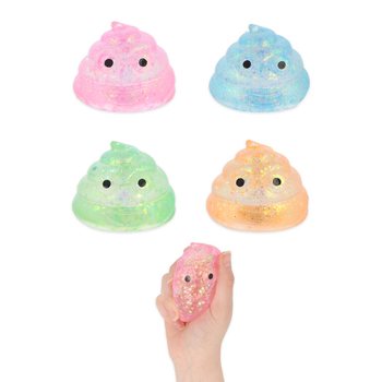 SQUEEZE POOP BIL-MILI SUGAR GEL GLITTER - KULURI MĦALLTA - F'DISPLAY (12-IL BIĊĊA)