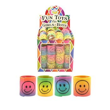 MINI SMILEY SPIRALS Ø3.5 CM F'DISPLAY (60 biċċa)