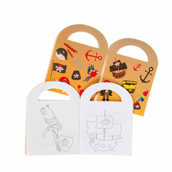 Mini Kotba tal-Kulur tal-Pirati bi Stikers