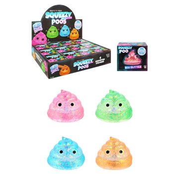 SQUEEZE POOP BIL-MILI SUGAR GEL GLITTER - KULURI MĦALLTA - F'DISPLAY (12-IL BIĊĊA)