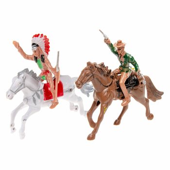 MIX TA' FIGURI TA' COWBOY / INDJAN FUQ ŻIEMEL (12-il biċċa)