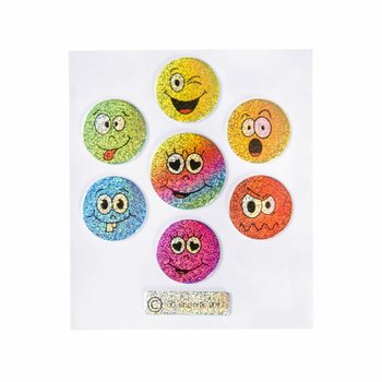 STIKERS GLITTER - MUDELL: SMILEY (100 biċċa)