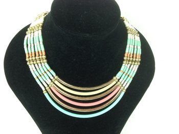 Kullana Lussuża Stil Ibiza Turquoise / Krema / Deheb (1 pz)