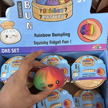 RAGE - RAINBOW Squishy Bun Dumplings KBIRA (8.5 x 8.5 x 4.8 Cm) - Viral 2026 Fidget Toy (12pc.)