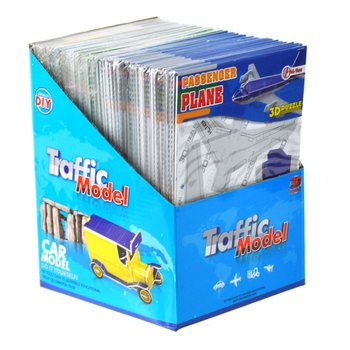 Puzzles 3D ta' Ajruplani f'Display (64 biċċa)