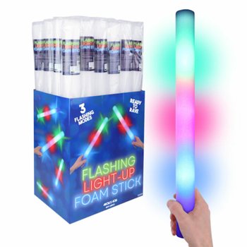 Bastun tal-fowm LED - Multicolor Party Stick f'Display (24 biċċa)