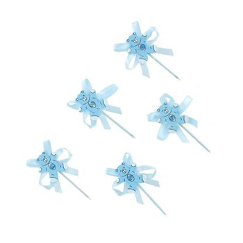 TOPPER TAL-CUPCAKES GĦAT-TWELID - ORS BLU (12-il biċċa)