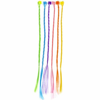 Rainbow Hair Braids 6-biċċiet fuq karta (24 biċċa)