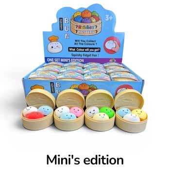 RAGE - Squishy MINI&rsquo;S EDITION Bun Dumplings ŻGĦAR (5.3 x 5.3 x 4.1 Cm) Viral 2026 Fidget Toy (24 biċċa)