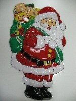 PANNEL DEKORATTIV KBIR - SANTA CLAUS B'SAK TAL-RIGALI (2 biċċa)