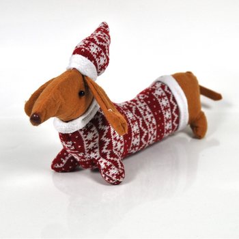 Dachshund tal-Milied tal-filpa (2 biċċiet)