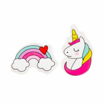 GOMMA Sett ta' 2 UNICORN / ARCOBALENO F'DISPLAY (36 pz.)