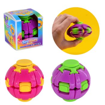 BALLUN FIDGET SPINNER SPIN & POP - SPIN SHIFT BALL - F'DISPLAY (24 BIĊĊA)