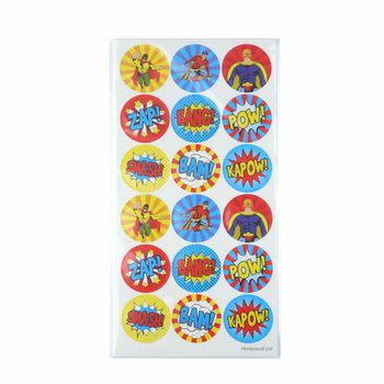 STIKERS DIVERTENTI - SUPEREROJS 18-il STIKER GĦAL KULL FOLJA (10 pz)