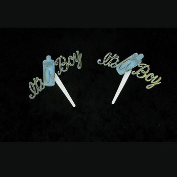 Picks tal-Cupcakes għat-Twelid - It's a Boy (12-il biċċa)