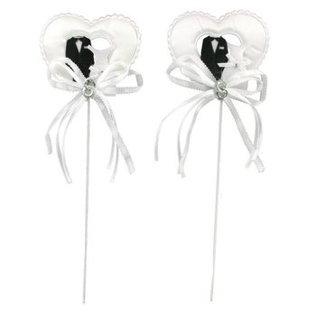 Cake Topper / Pick għat-Torta - Koppja fuq Qalb (12-il biċċa)