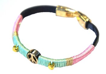 Ibiza Look Bracelet b'Simbolu tal-Paċi Roża/Zekka (1 pz)