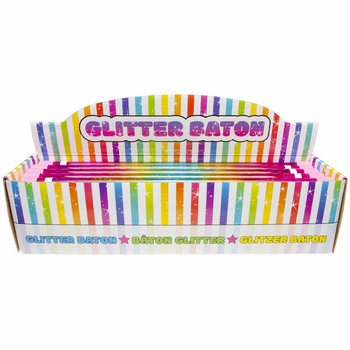Bastun tal-Glitter tal-Arcobalenu f'Display (36 pz.)