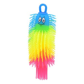 BALLUN WORM TAL-PUFFER RAINBOW - 22CM - KULURI MĦALLTA - F'DISPLAY (12-il biċċa)
