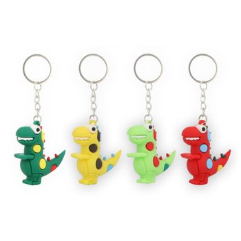 Keyrings tad-Dinosawru 3D - Kuluri Mix (12-il biċċa)