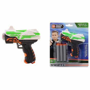 Pistola tal-logħob Tack Pro Swift I b'6 Soft Darts - 11 cm