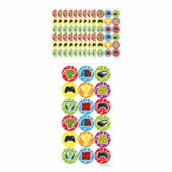 Stikers Gamer Fun - 10 Folji ta' 18-il Stiker