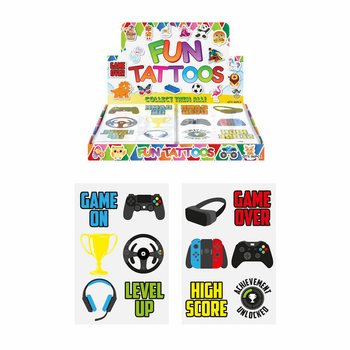 Gamer Fun Tattoos Displaybox (96 folja)