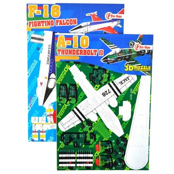 Puzzles 3D ta' Ajruplani f'Display (64 biċċa)