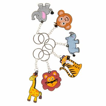 KEYCHAINS TA' ANNIMALI TAL-ĠUNGLA (48 biċċa)