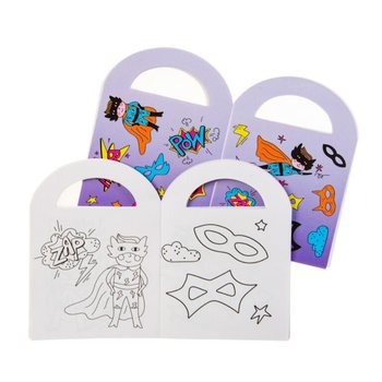Kotba Żgħar tal-Kulur Superhero bi Stikers (48 biċċa)