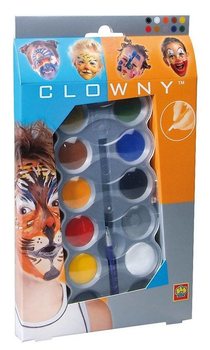 SES Clowny Set ta' Żebgħa tal-Wiċċ fuq Bażi tal-Ilma (10 Kuluri) (1 pz.)