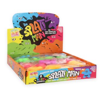 SQUEEZY SPLAT MAN - MIX TA' KULURI - F'DISPLAY (24 biċċa)