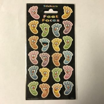 STIKERS: Vrolijke Voeten / Feet Faces, 20 x 10 cm (10 pz)