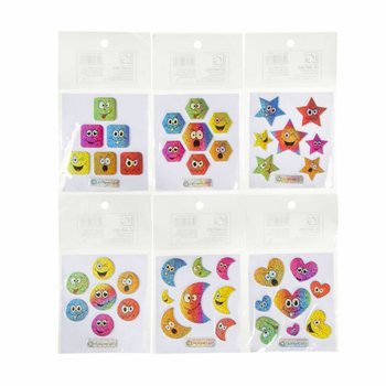 STIKERS GLITTER - MUDELL: SMILEY (100 biċċa)