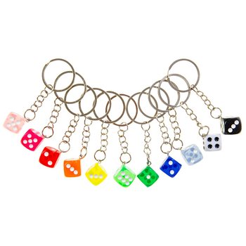 Keyring bid-Dadi - Mix ta' Kuluri (48 biċċa)