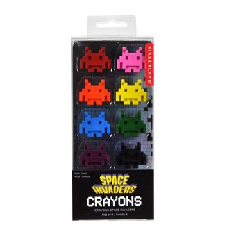8 BIĊĊIET SPACE INVADERS CRAYONS TAL-VAX F'KAXXA (12-il kaxxa)