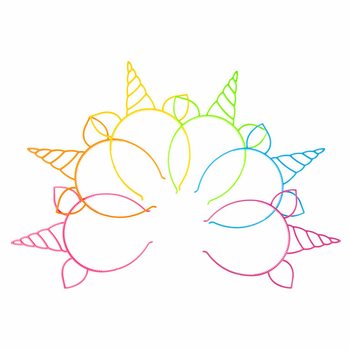 Tiara tal-Unicorn, Mix ta' Kuluri Neon (24 biċċa)