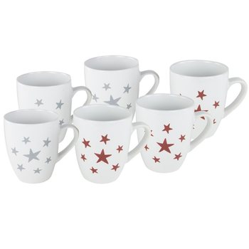 Sett ta' 6 Mug tal-Milied f'Ippakkjar għal Rigal (2 settijiet)