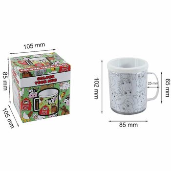Annimali tar-Razzett - Kulur it-Tazza Tiegħek (2 biċċiet)