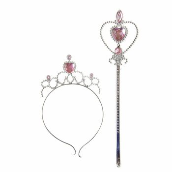 BASTUN TA' PRINĊIPESSA + TIARA FUQ KARTA (12-il biċċa)