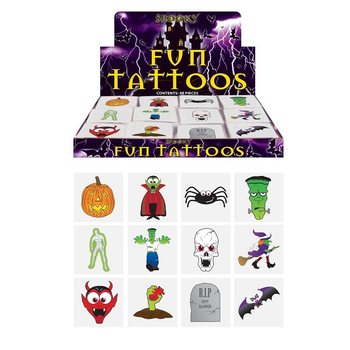 Fun Tattoos – Mudell Halloween (48 pakkett x 12 pz)