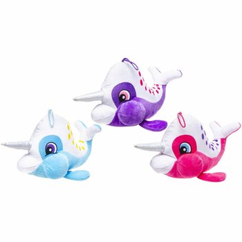 Narwal tal-Plush bil-Qarn - 23 cm - Kuluri Mix (12-il biċċa)