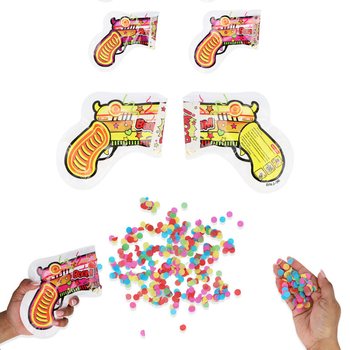 Gun tal-Confetti li jintefaħ waħdu (100 biċċa)