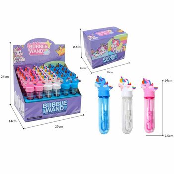 Unicorn Bubble Wand Display (24 Pcs)
