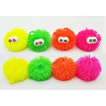 PUFFER BALL B'GĦAJNEJN - 10CM - F'DISPLAY (12-il biċċa)