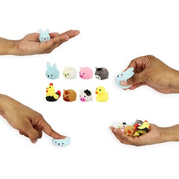 SQUISHY TAL-LUCKY DIP - ANNIMALI TAR-RAZZETT - F'DISPLEJ (96 biċċa)
