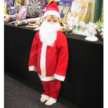 Kostum ta' Santa Claus għat-Tfal | Set ta' 4 Biċċiet