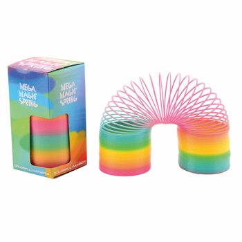 XL Rainbow Spring Slinky - Molla Kbira tal-Kuluri f'Kaxxa (6 pz)