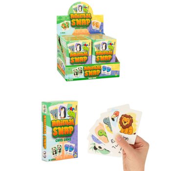 LOGĦBA TAL-KARTI ANIMAL SNAP - KARTI TAL-ANNIMALI B'36 KARTA - F'DISPLAY (12-il biċċa)